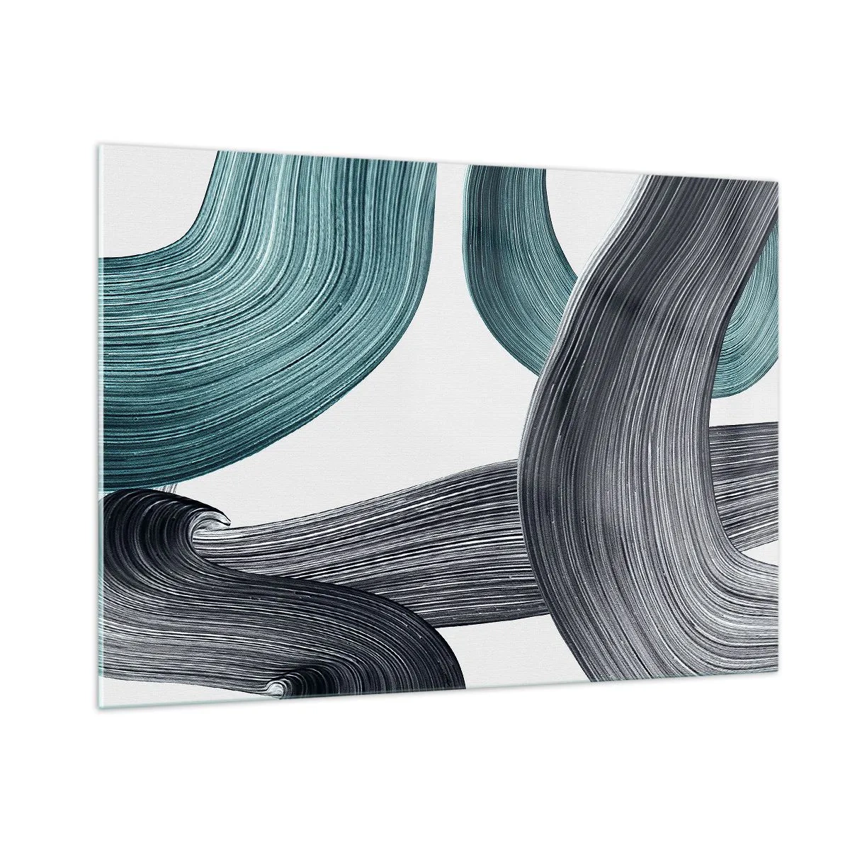 Billede på glas - Smaragdgrønne og sorte stier - 100x70 cm