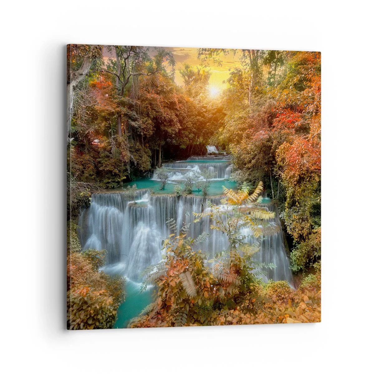 Lærredstryk - Billede på lærred - Skovens skjulte skat - 70x70 cm