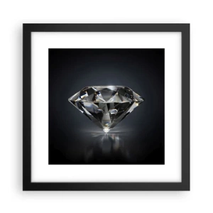 Plakat i sort ramme - Bedste veninde - 30x30 cm