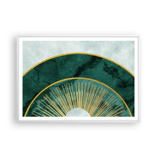 Plakat i hvid ramme - Et anderledes solsystem - 100x70 cm