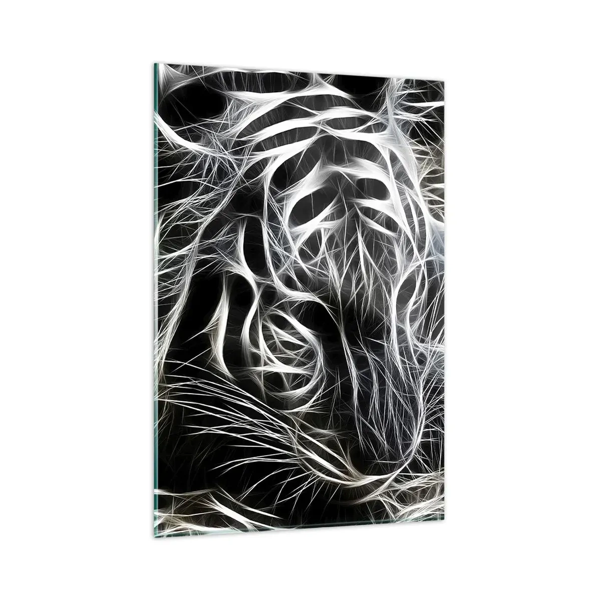 Billede på glas - En undersøgelse af kattens lethed - 80x120 cm
