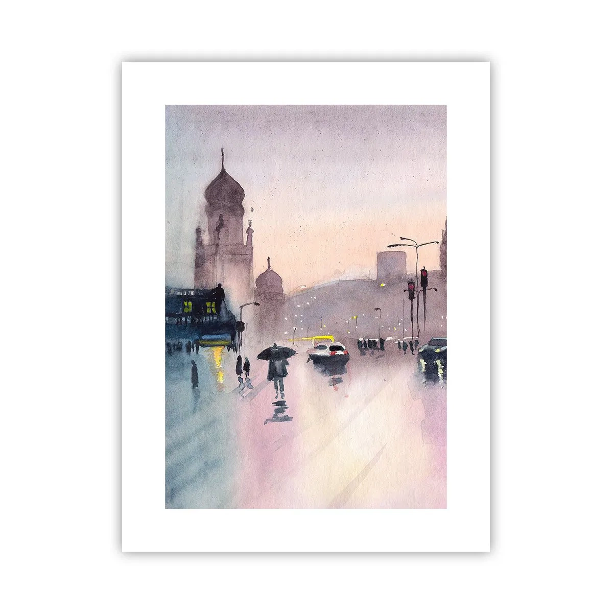Plakat - I en regnfuld tåge - 30x40 cm