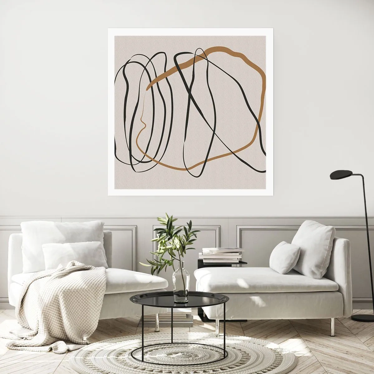 Plakat - Komposition - dans i besiddelse - 60x60 cm