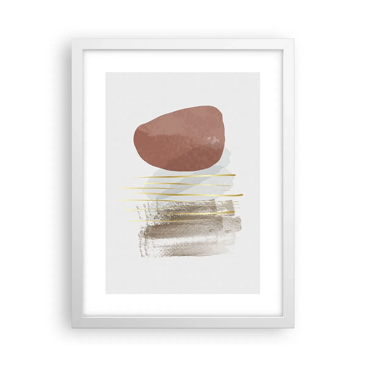 Plakat i hvid ramme - Abstrakt kolonnade - 30x40 cm