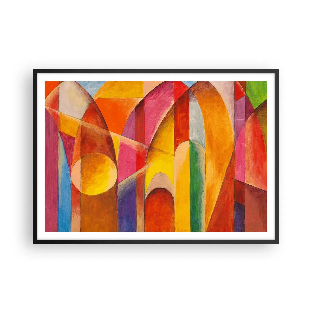 Plakat i sort ramme - Solens katedral - 100x70 cm