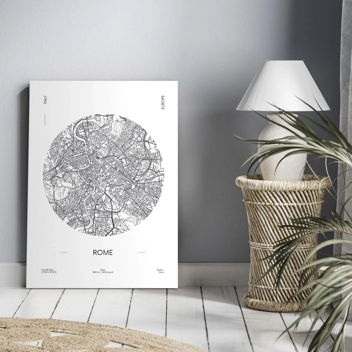 Lærredstryk - Billede på lærred - Anatomi af Rom - 70x100 cm