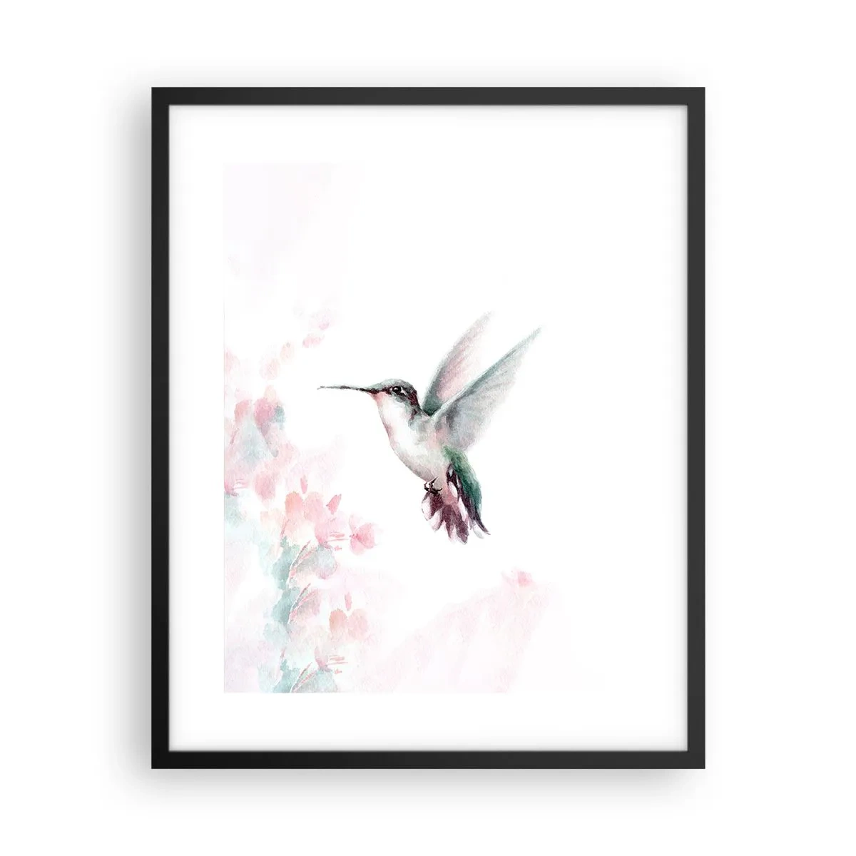 Plakat i sort ramme - Stoppet i flagren - 40x50 cm