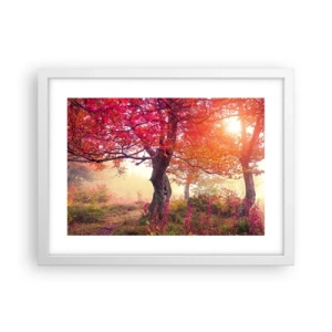 Plakat i hvid ramme - Et væld af blomstring - 40x30 cm