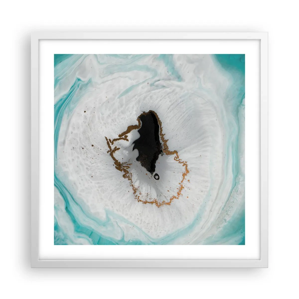 Plakat i hvid ramme - Kom indenfor - 50x50 cm