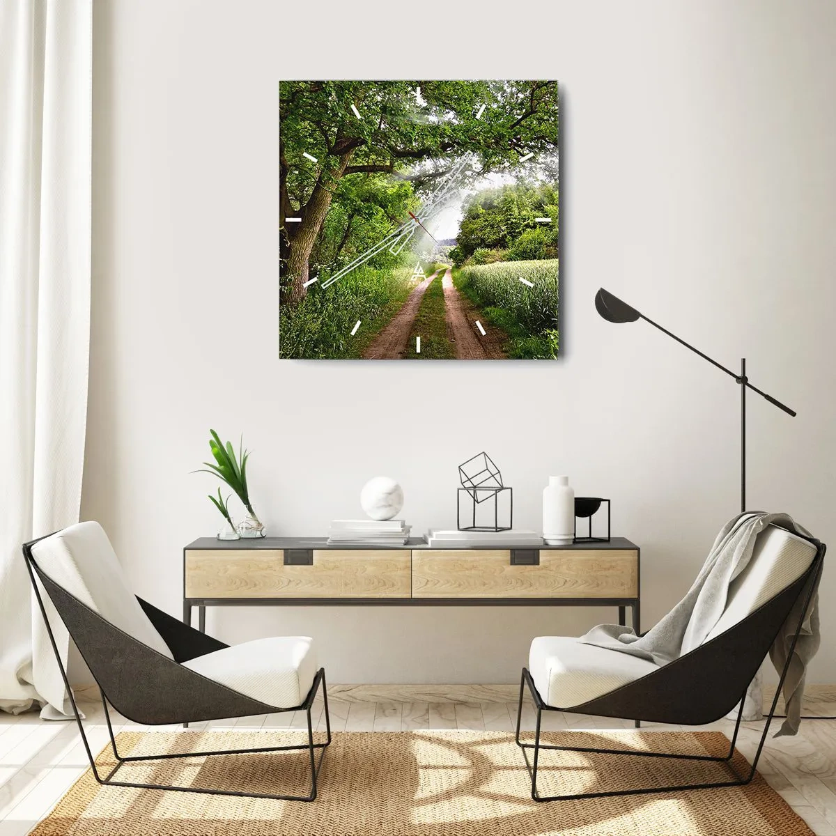 Vægur, Uret - Et in Arcadia ego - 40x40 cm