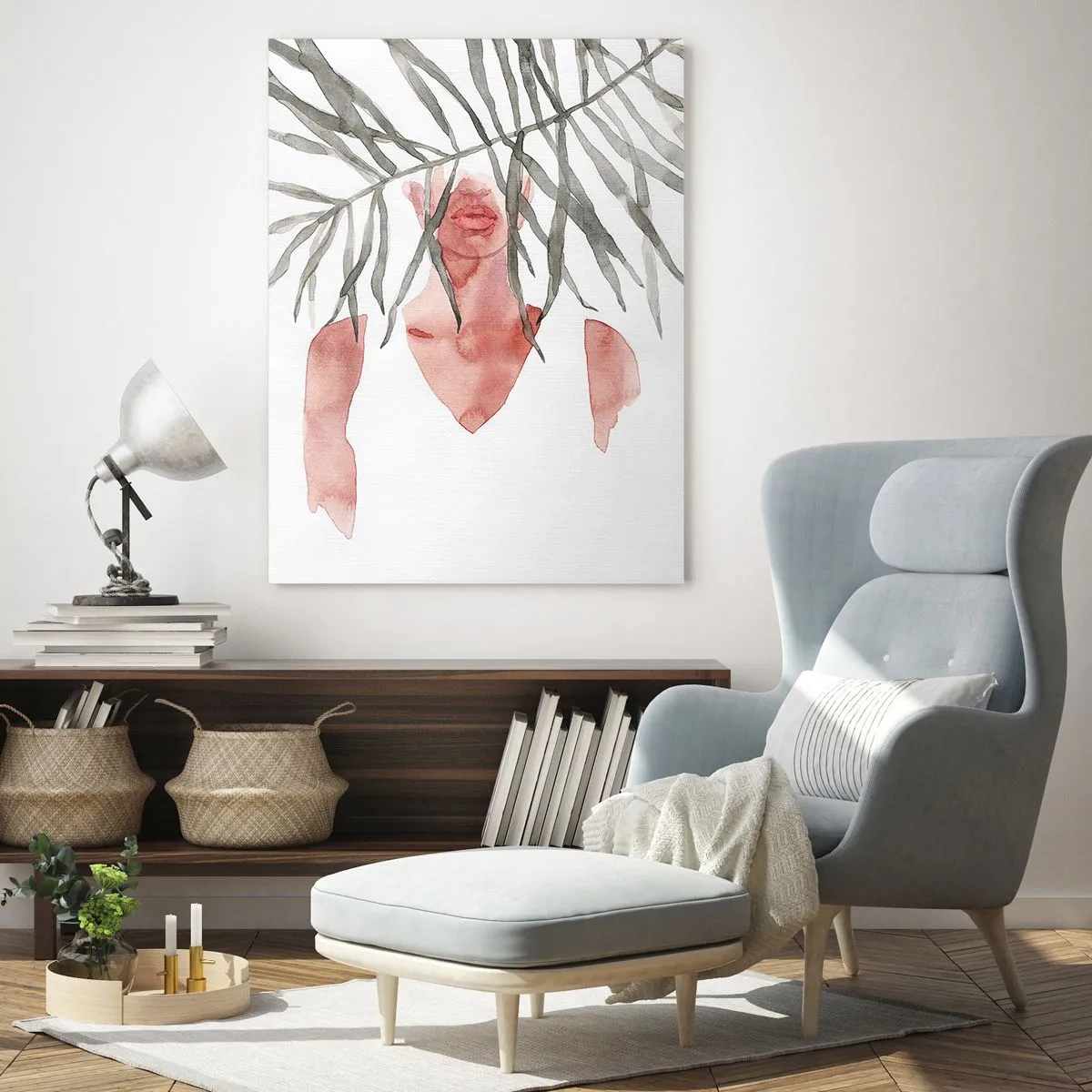 Billede på glas - Tropernes dame - 70x100 cm