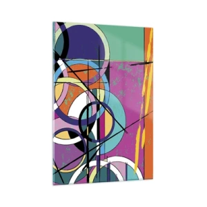 Billede på glas - Hjul for hjul - 80x120 cm