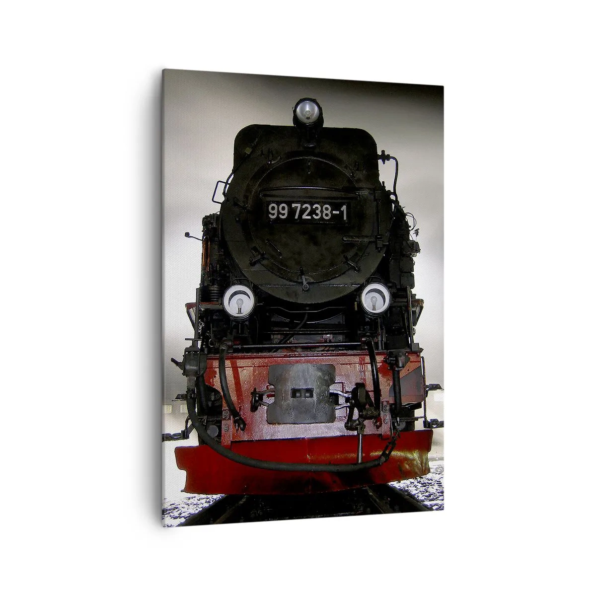 Lærredstryk - Billede på lærred - Han står og gisper, han gisper og puster. - 70x100 cm