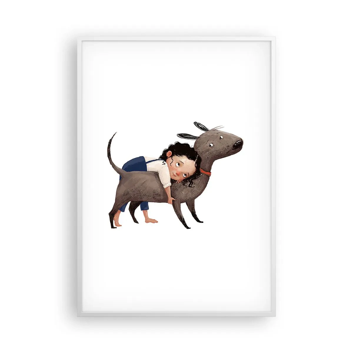 Plakat i hvid ramme - Bedste venner - 70x100 cm