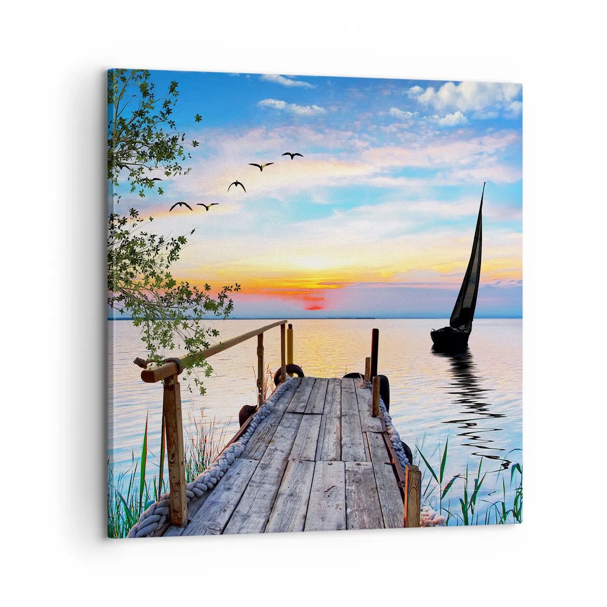 Lærredstryk - Billede på lærred - Godaften - 60x60 cm