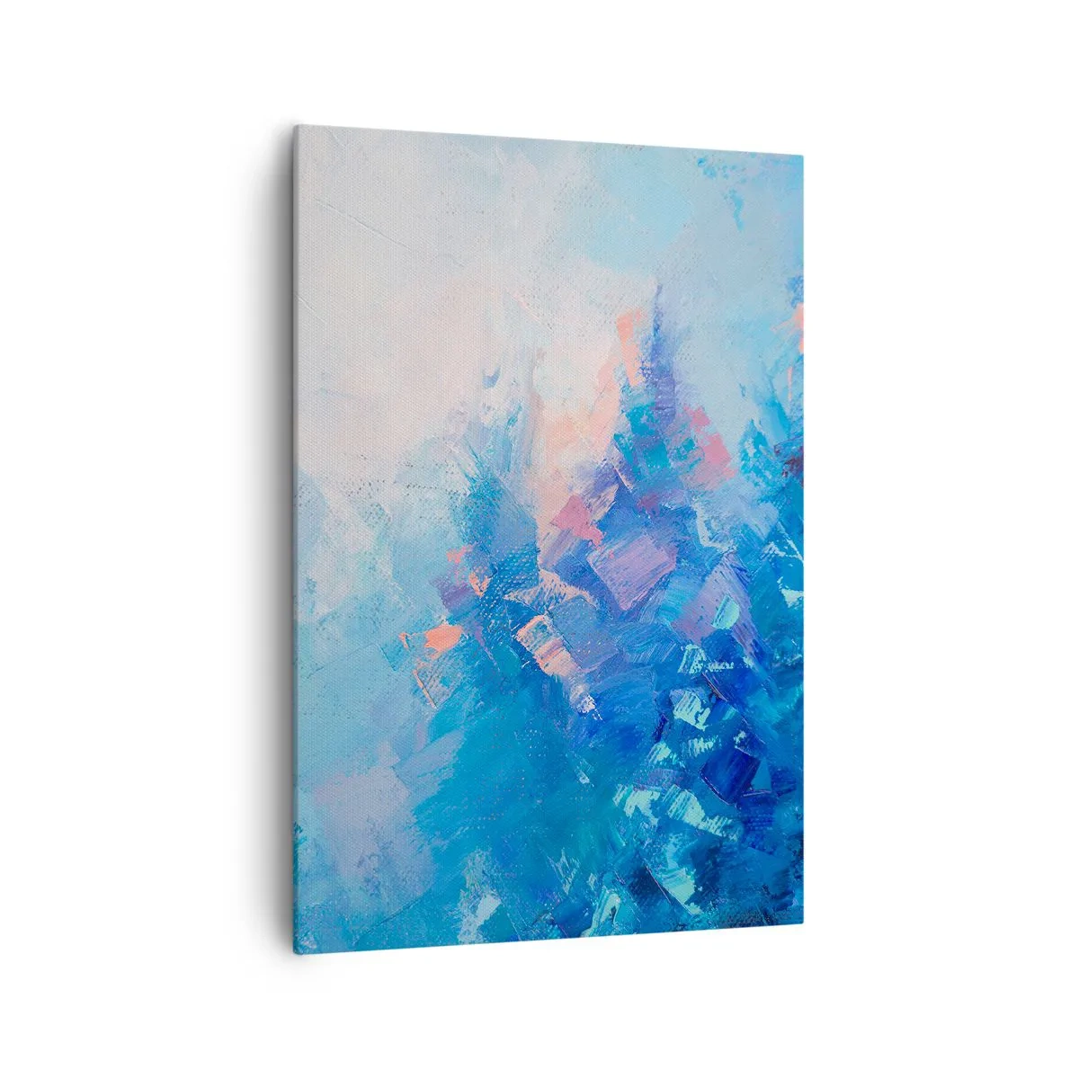Lærredstryk - Billede på lærred - Vinter abstraktion - 70x100 cm