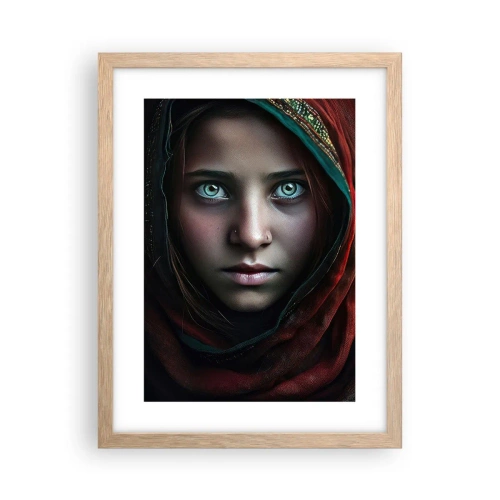 Plakat i ramme af lyst egetræ - Østens prinsesse - 30x40 cm