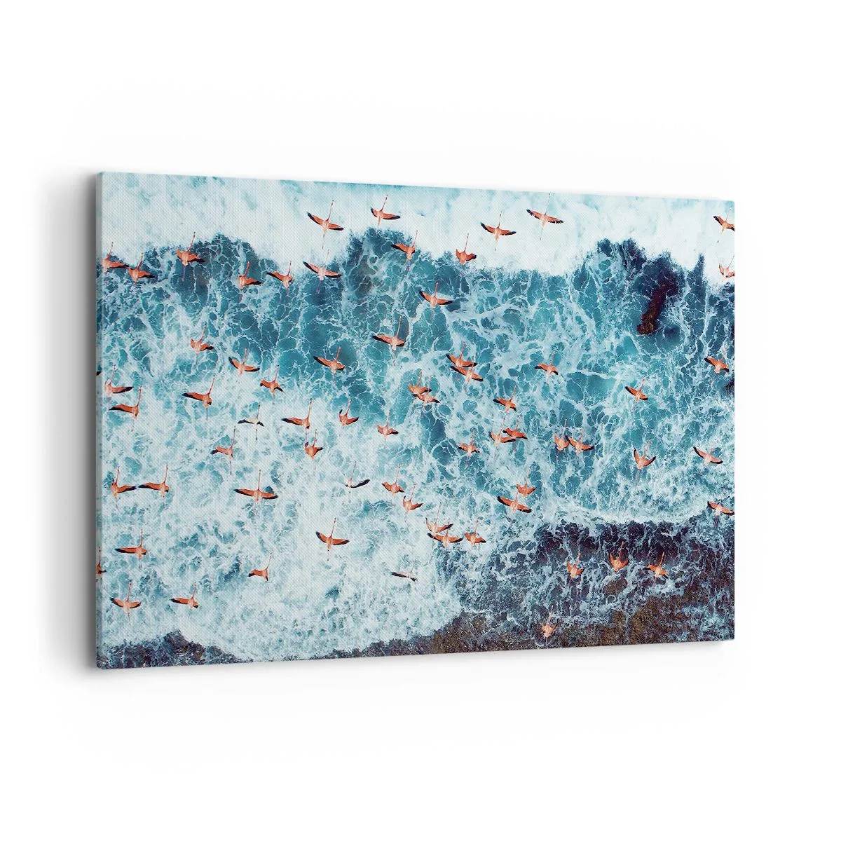 Lærredstryk - Billede på lærred - Parade ved havet - 120x80 cm