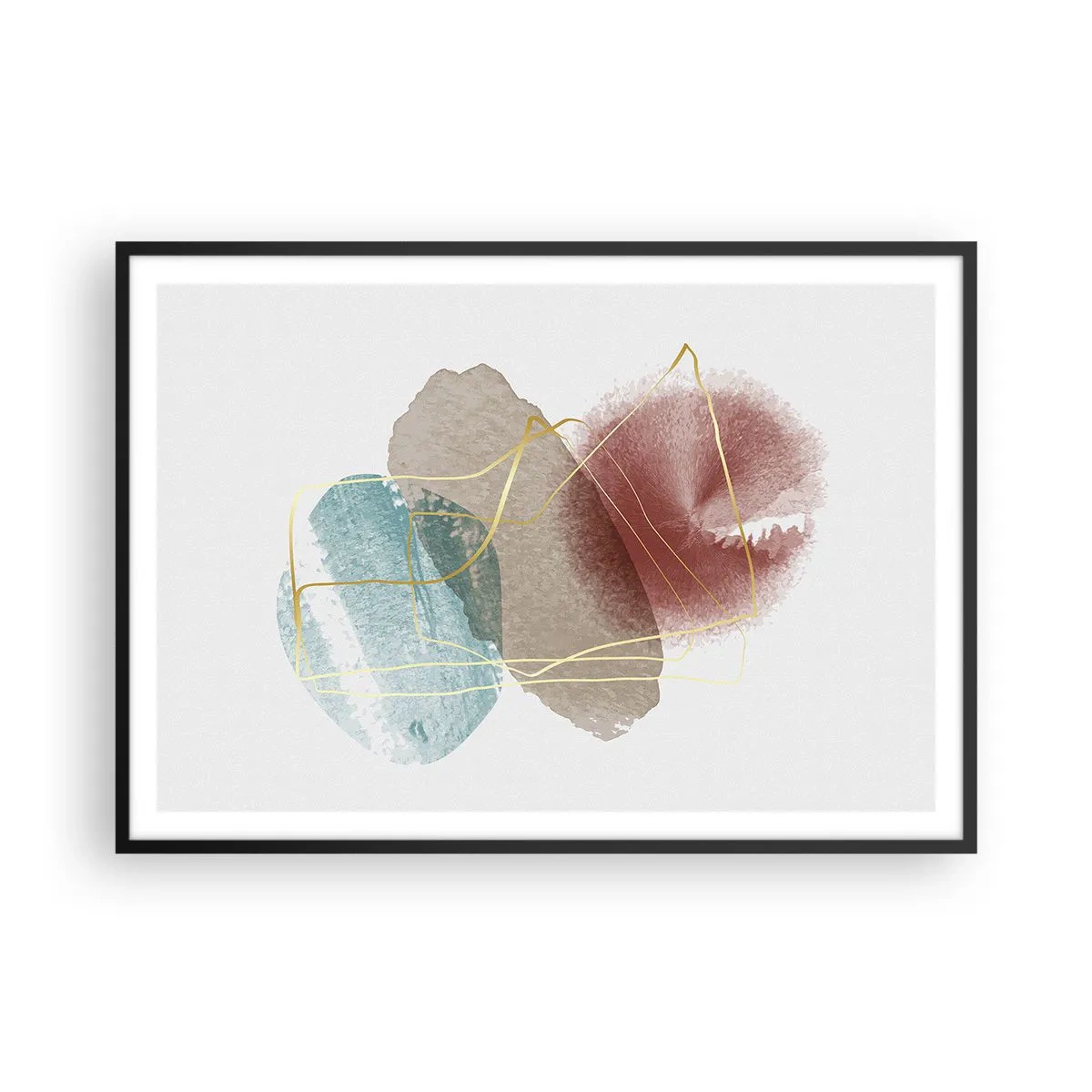 Plakat i sort ramme - Rummets perler - 100x70 cm