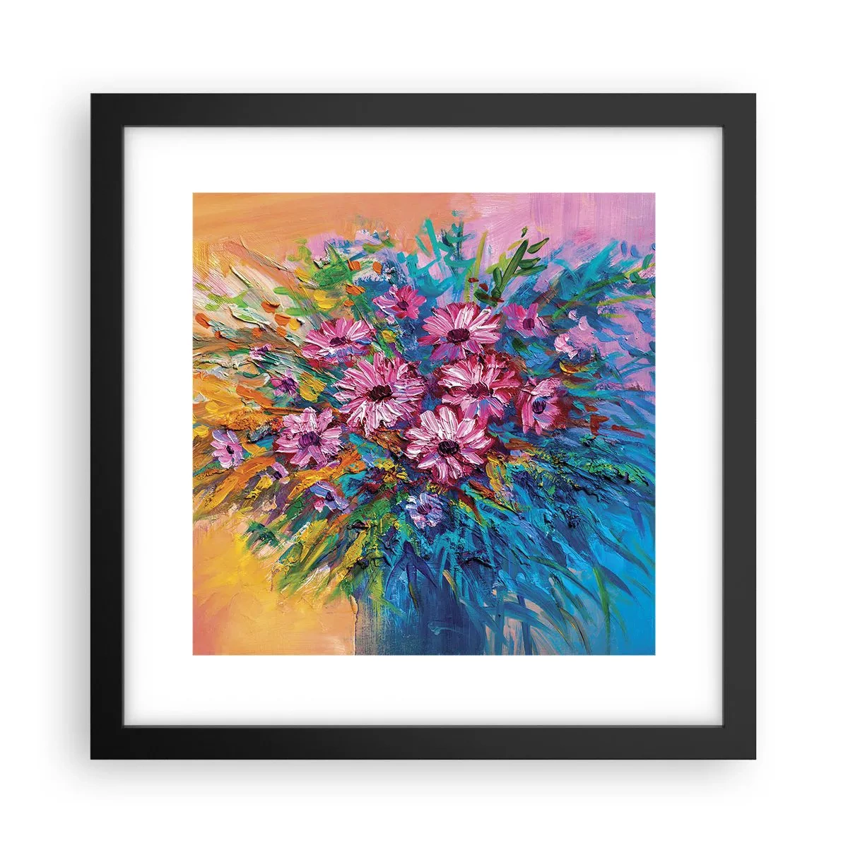 Plakat i sort ramme - Livets energi - 30x30 cm