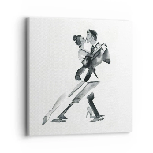 Lærredstryk - Billede på lærred - I én rytme - 30x30 cm