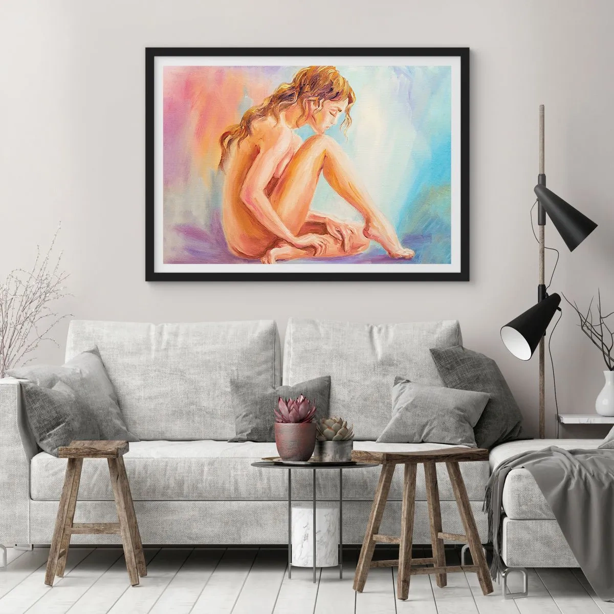 Plakat i sort ramme - Ungdomens handling - 100x70 cm