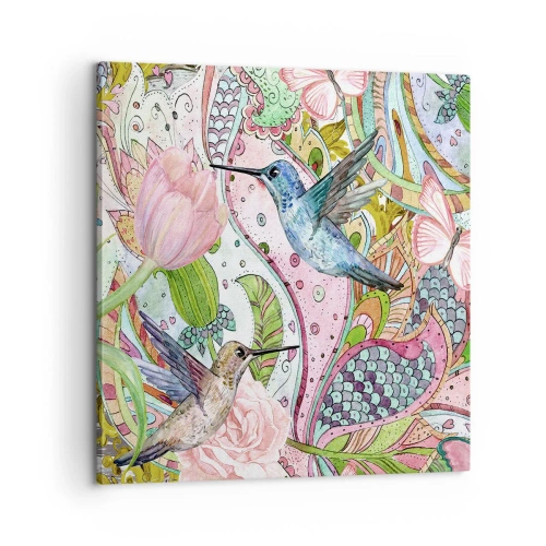 Lærredstryk - Billede på lærred - Forviklet i vinstokkene - 60x60 cm