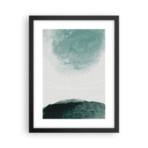 Plakat i sort ramme - Et møde med tåge - 30x40 cm