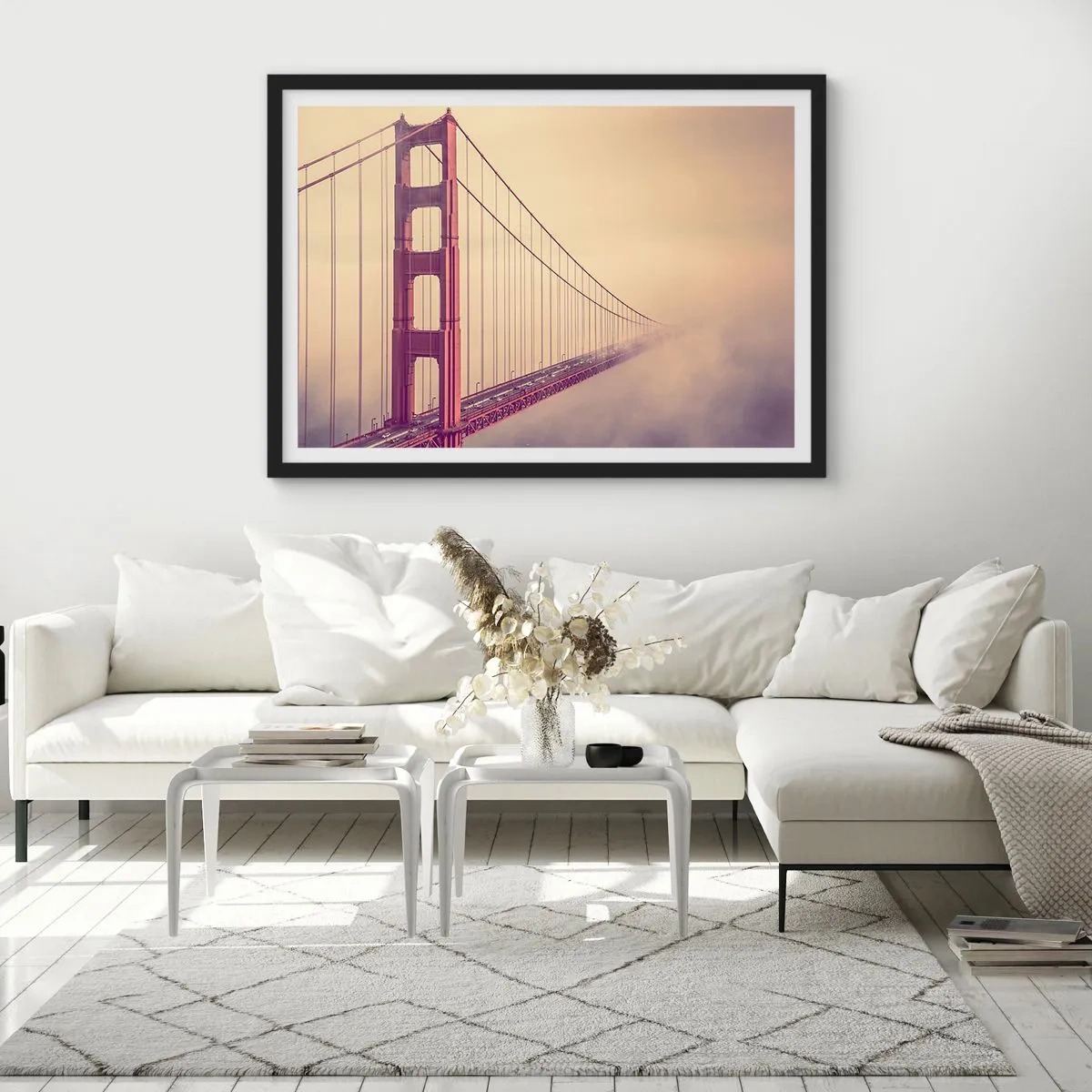 Plakat i sort ramme - Mellem himmel og jord - 91x61 cm