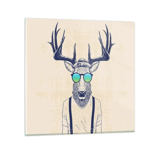 Billede på glas - Hvem forventede du? - 70x70 cm