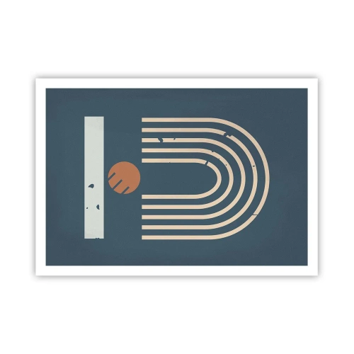 Plakat - Geometri på granatæble - 100x70 cm