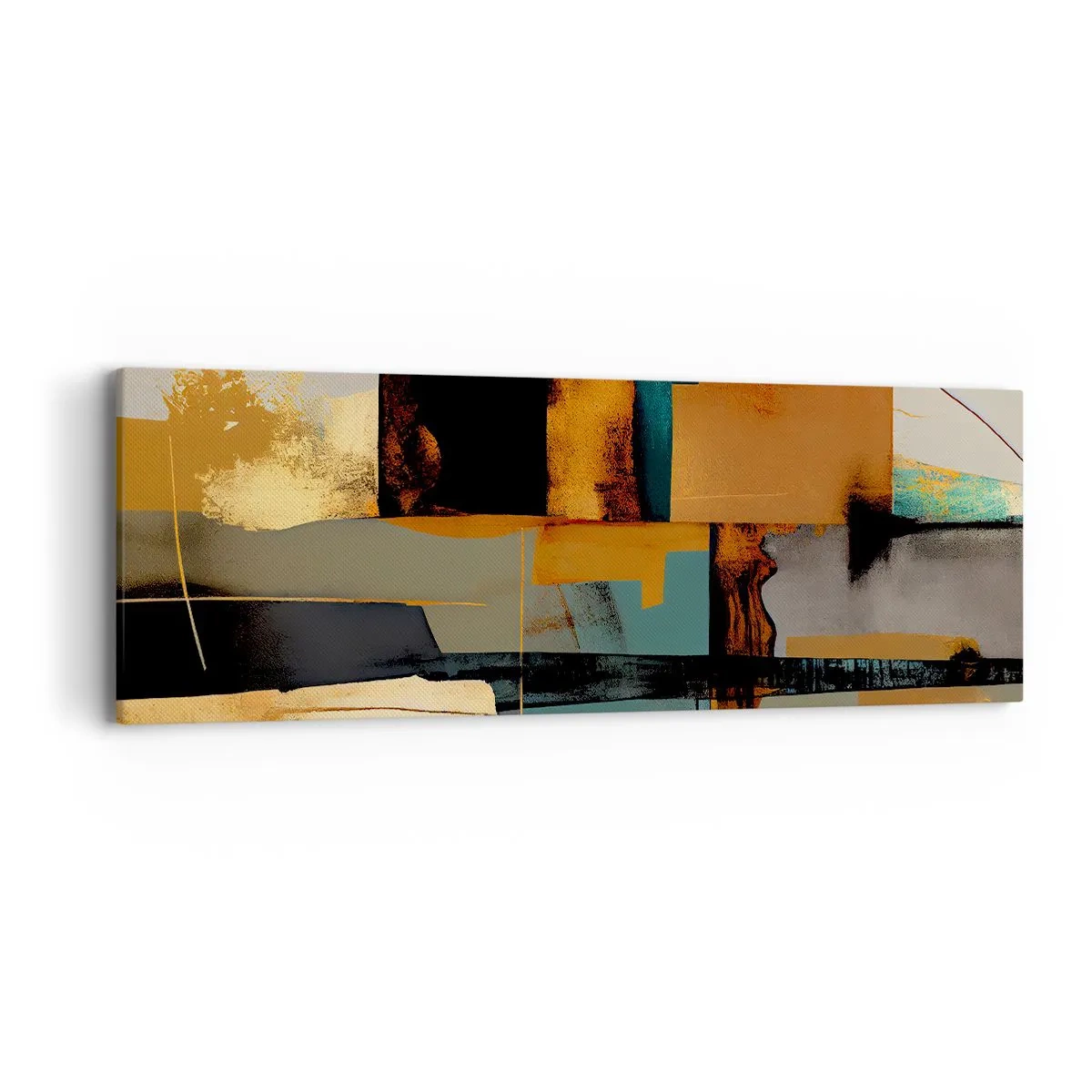 Lærredstryk - Billede på lærred - Abstraktion - lys og skygge - 90x30 cm