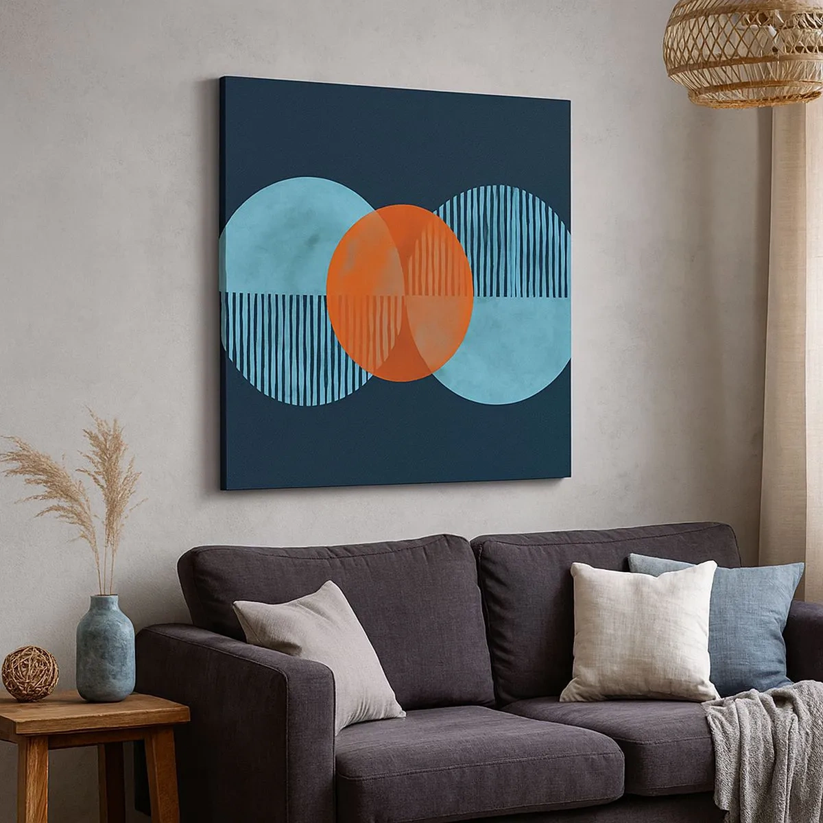 Lærredstryk - Billede på lærred - Symmetrisk sammensætning - 30x30 cm