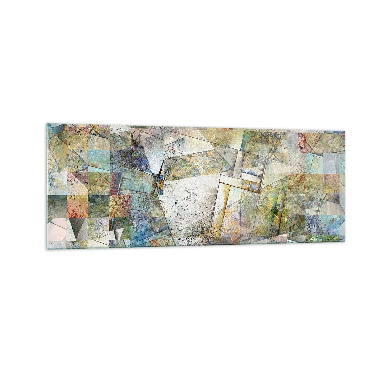 Billede på glas - Geometrisk ommøblering - 140x50 cm