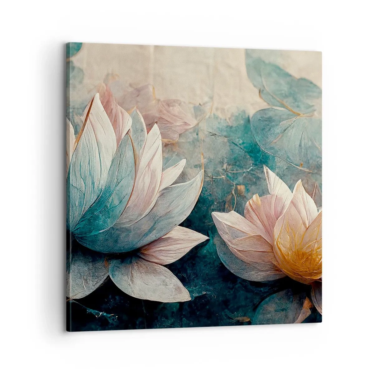 Lærredstryk - Billede på lærred - Søens stjerner - 60x60 cm