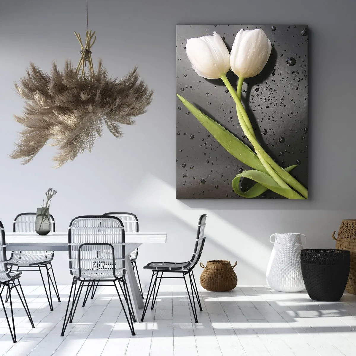 Lærredstryk - Billede på lærred - Forårsvævning - 50x70 cm