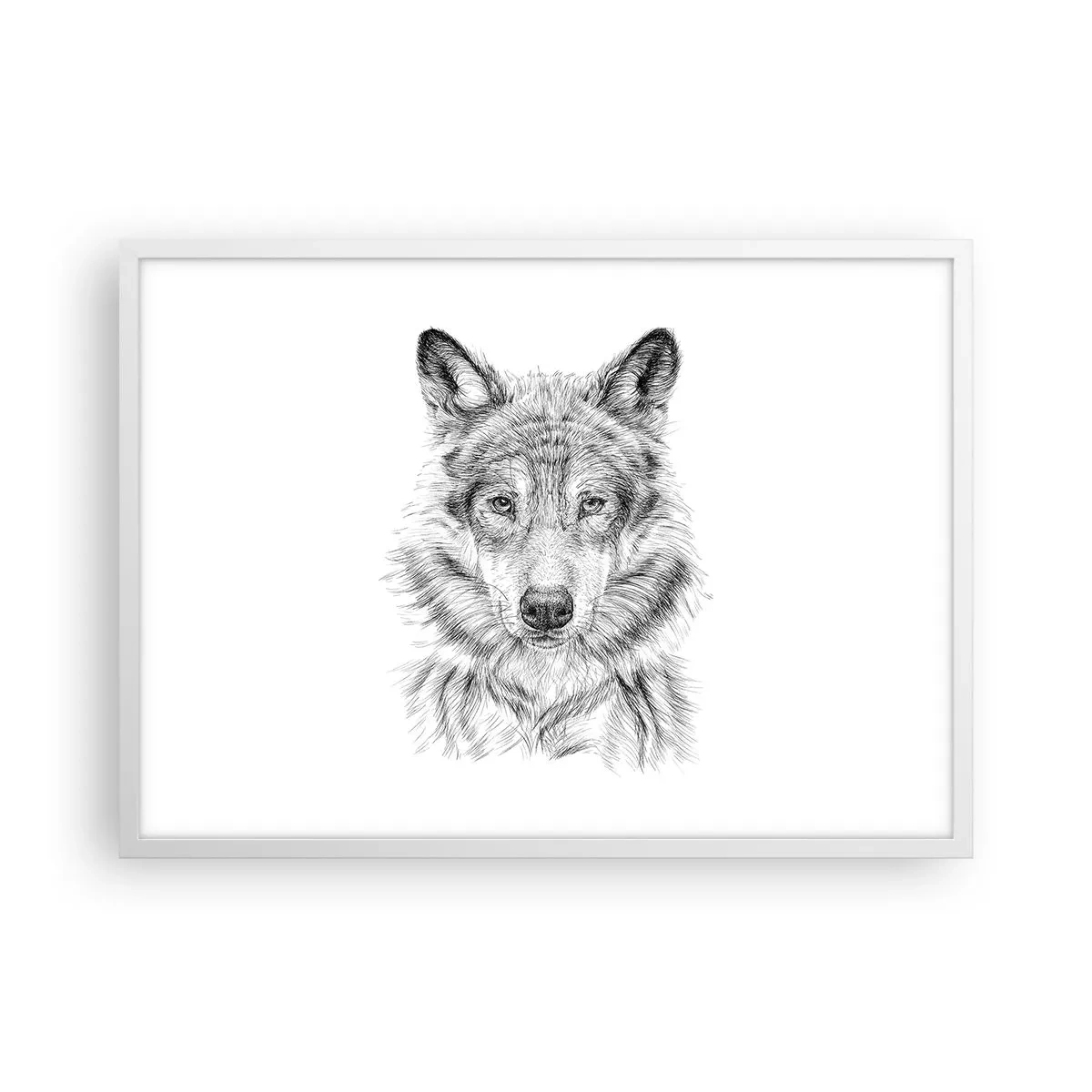 Plakat i hvid ramme - En født leder - 70x50 cm