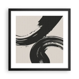 Plakat i sort ramme - Fejende og cirkulær - 40x40 cm