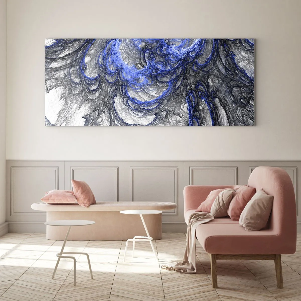 Billede på glas - En bølges fødsel - 100x40 cm