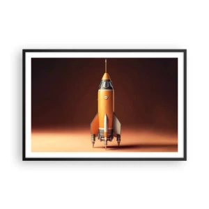 Plakat i sort ramme - Det begynder med en drøm - 91x61 cm