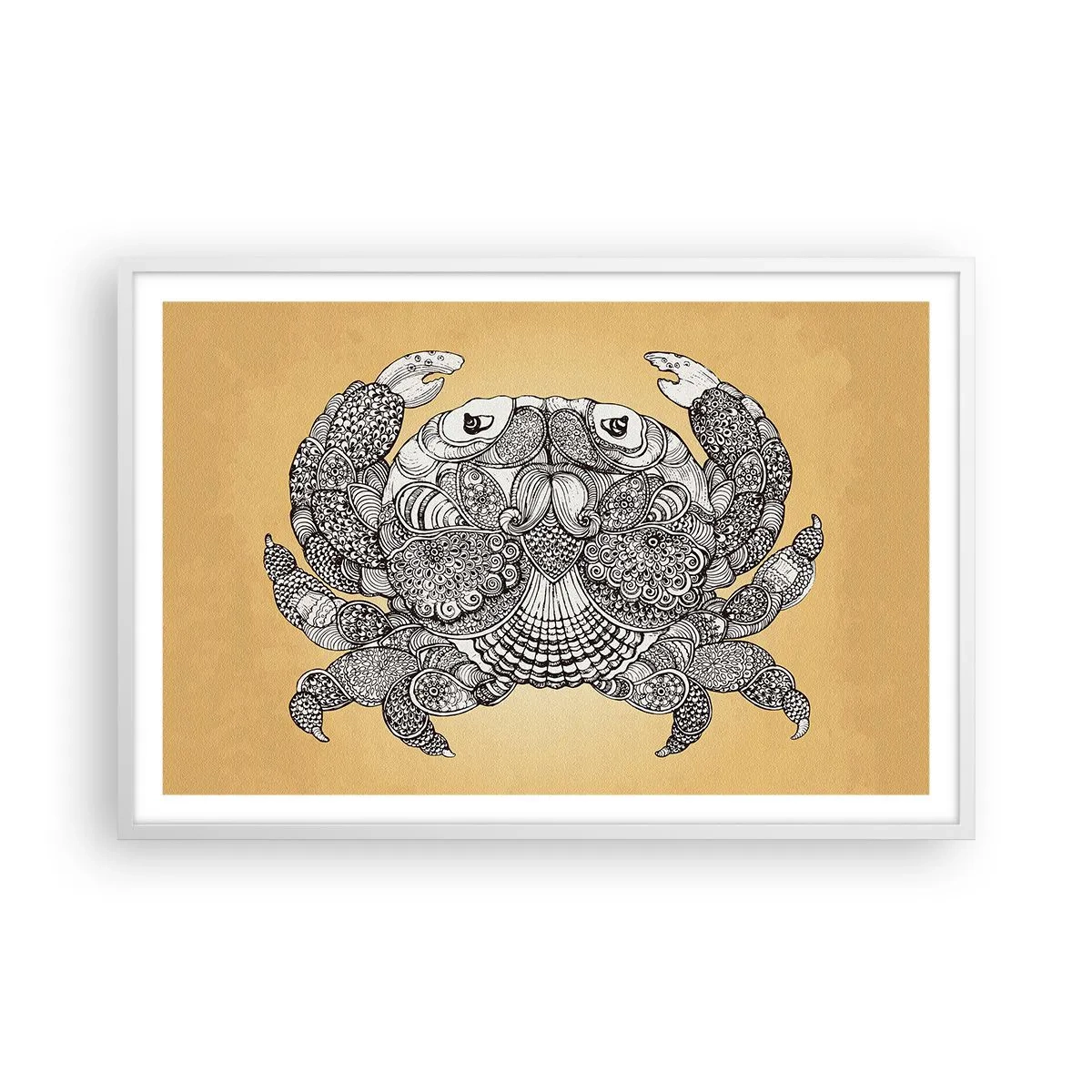 Plakat i hvid ramme - Fortællinger om hr. krabbe - 91x61 cm