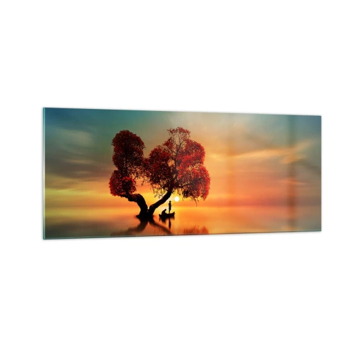 Billede på glas - Fjern og tavs verdensløshed - 100x40 cm