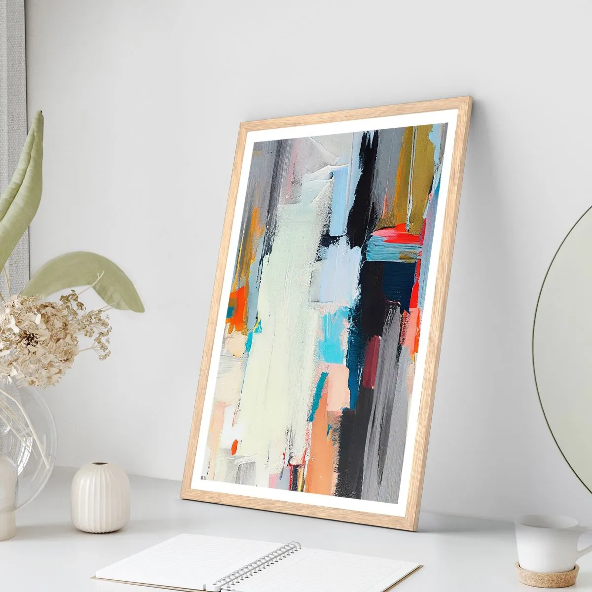 Plakat i ramme af lyst egetræ - Er der en metode? - 70x100 cm