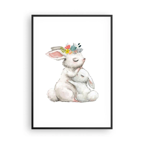 Plakat i sort ramme - Der er intet sted som hos mor - 70x100 cm