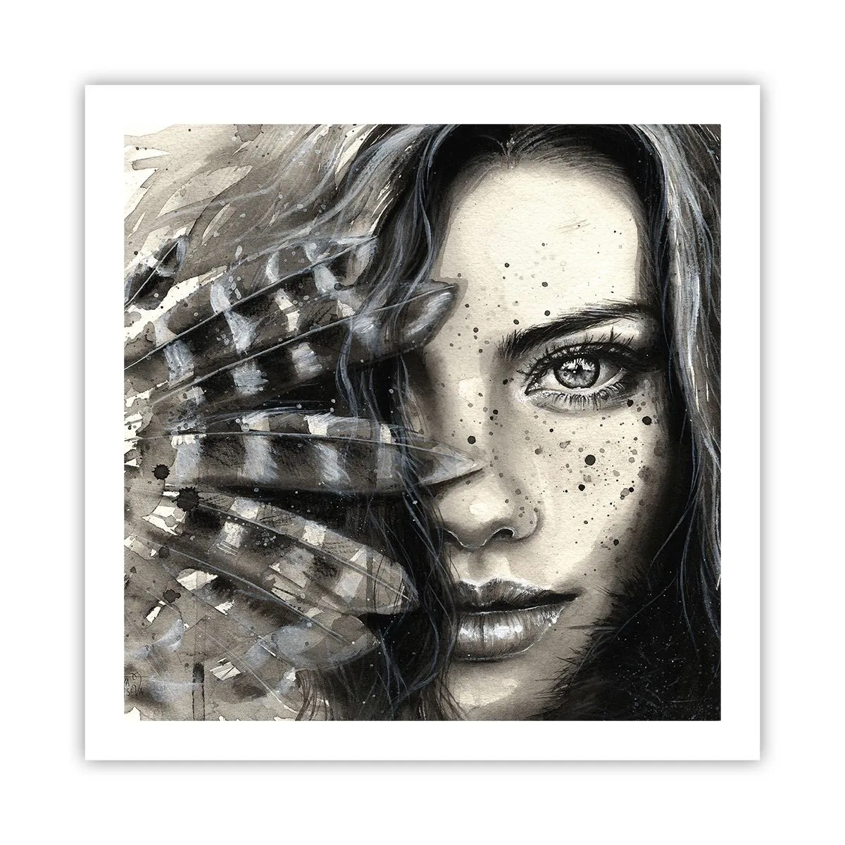 Plakat - Vild skønhed - 60x60 cm