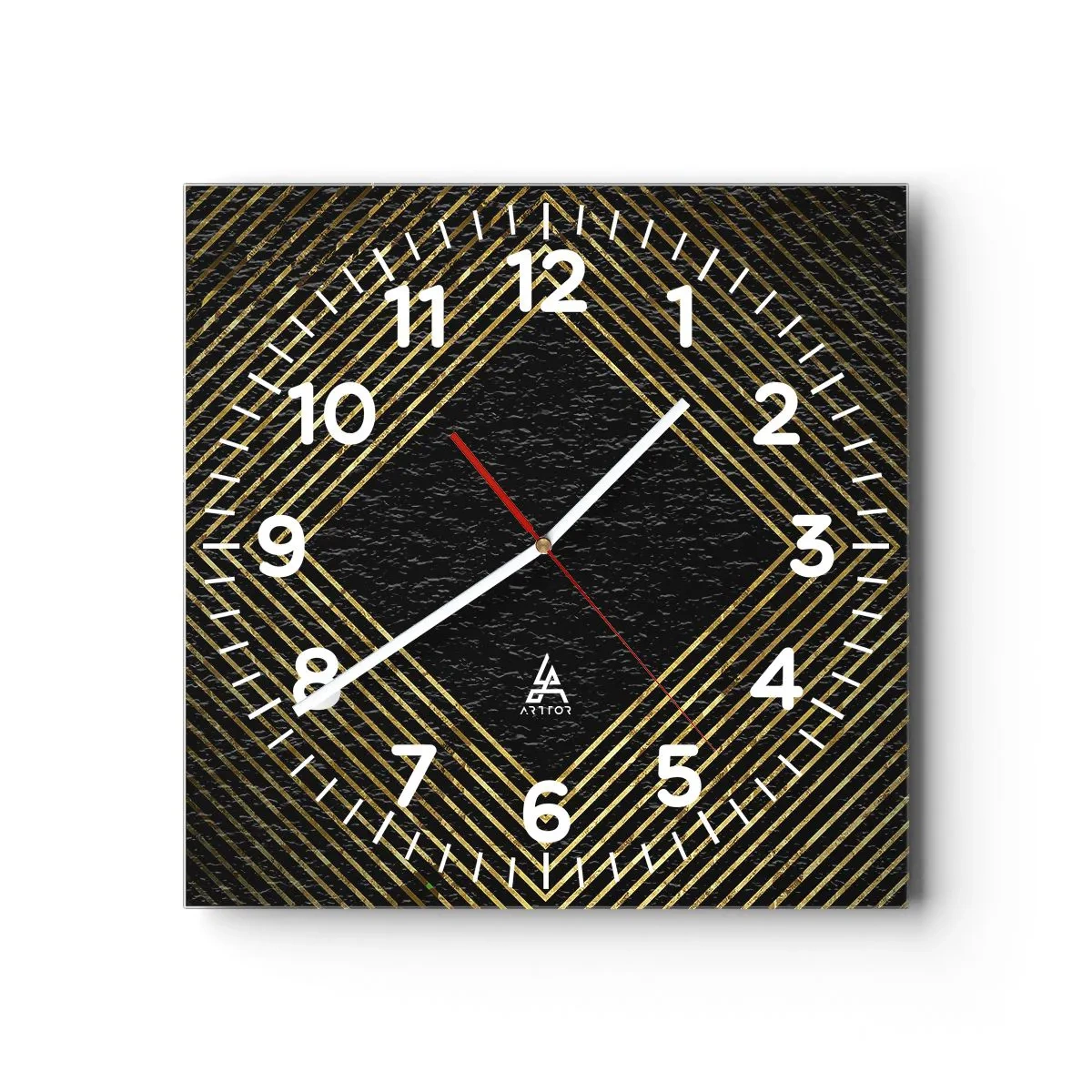 Vægur, Uret - Geometri i glamour-stil - 30x30 cm