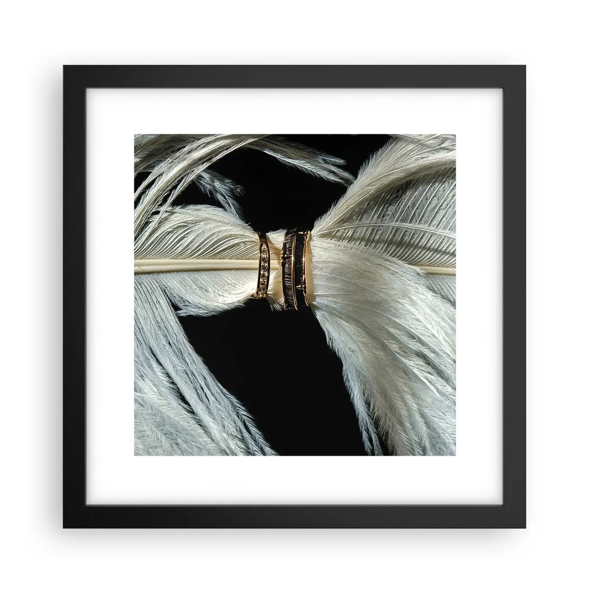 Plakat i sort ramme - ...og jeg vil ikke forlade dig... - 30x30 cm