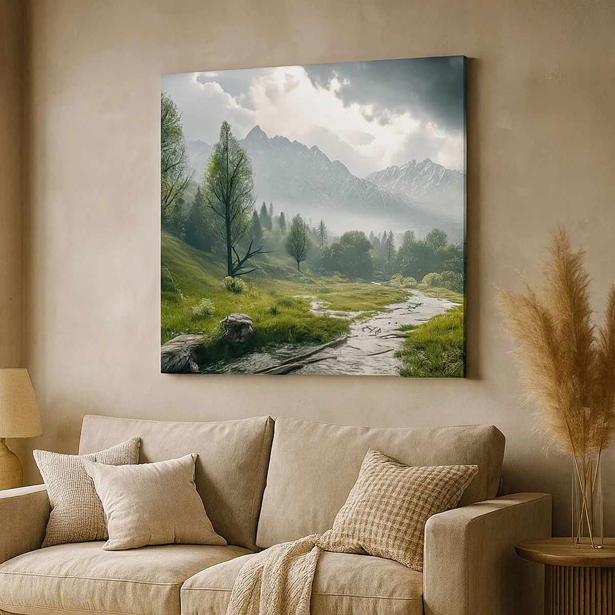 Lærredstryk - Billede på lærred - Der og tilbage - 30x30 cm