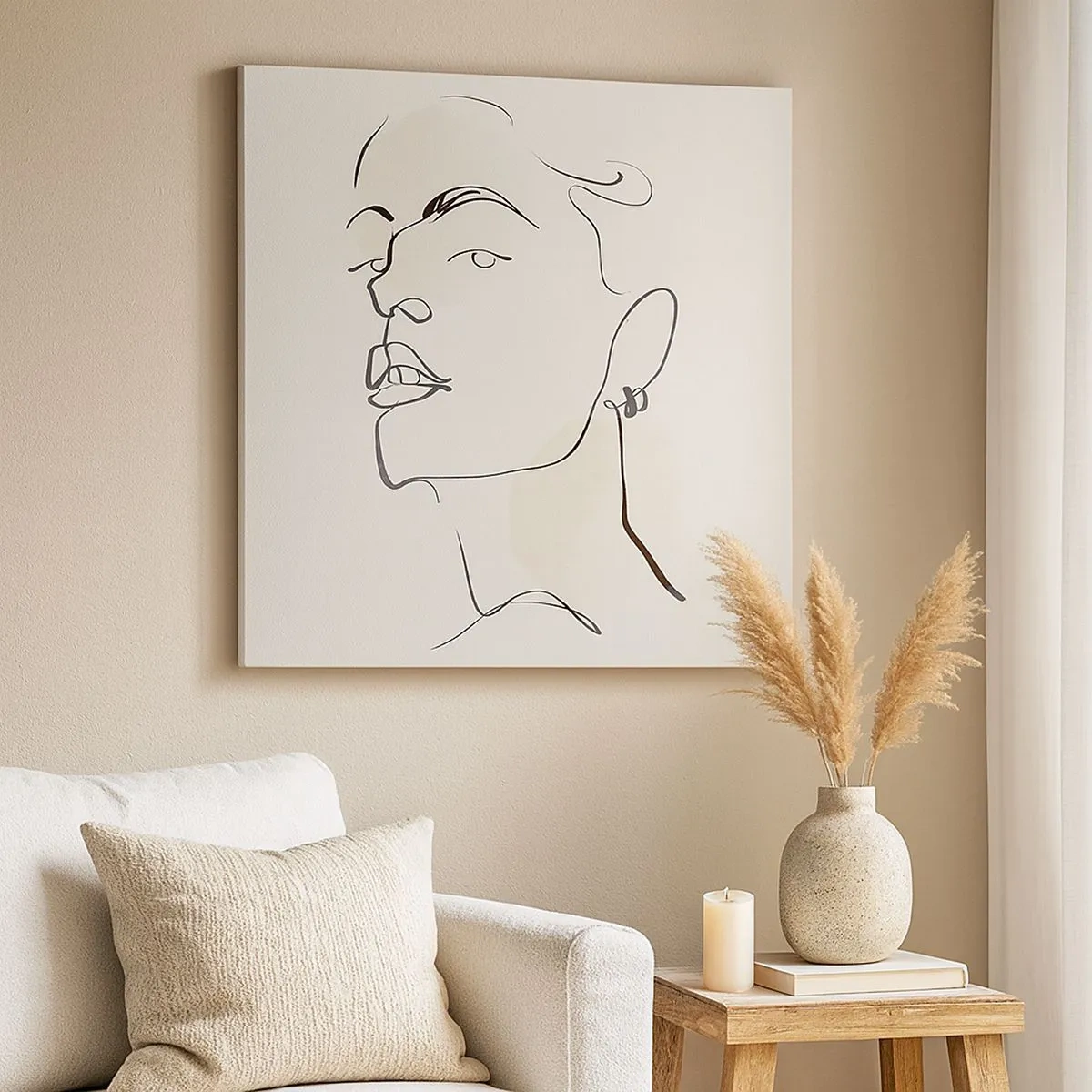 Lærredstryk - Billede på lærred - Et stolt blik - 30x30 cm