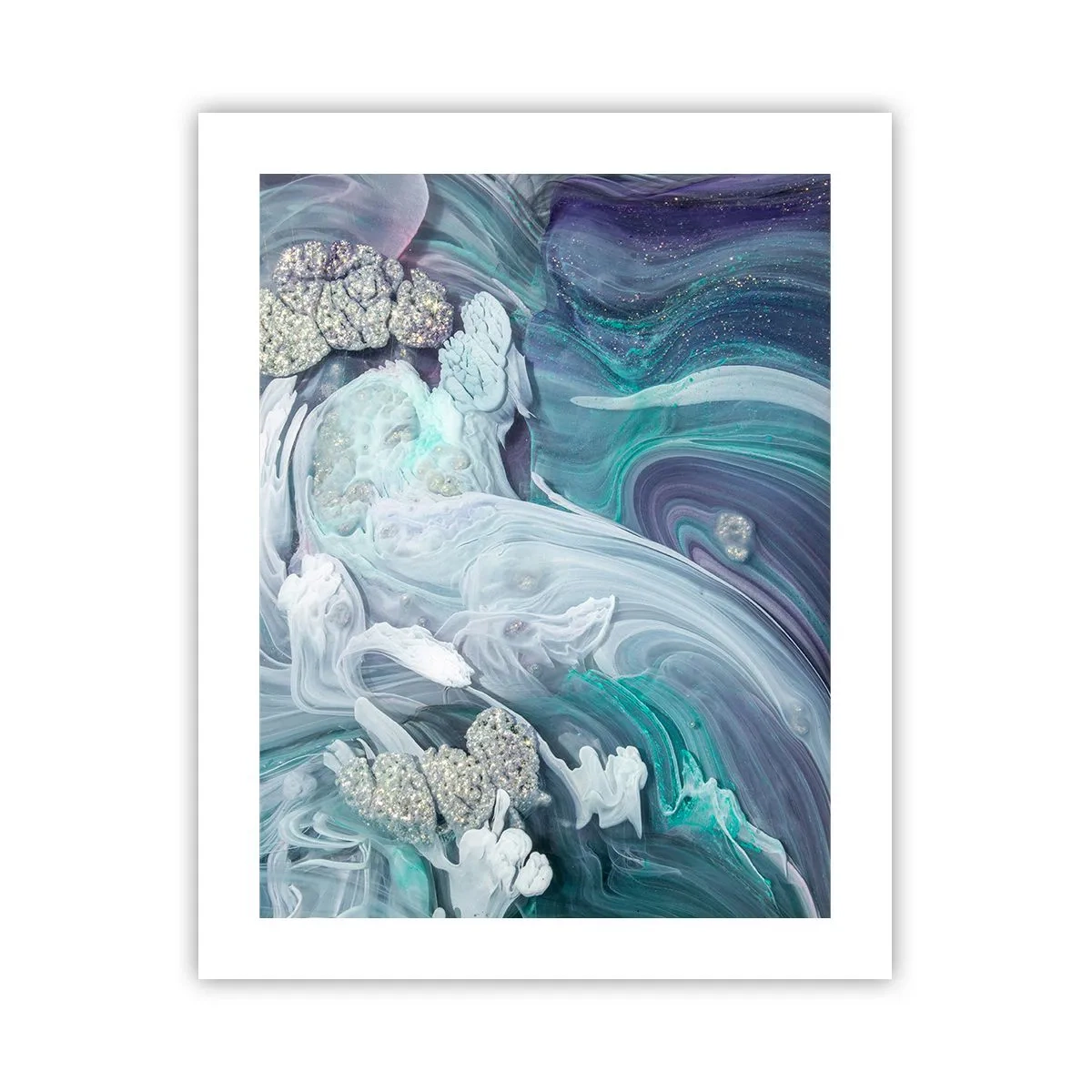 Plakat - Strømme af blå - 40x50 cm